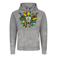 Cloud Rock bull skull gemstone cactus leopard sunflower Vintage Hoodie - Artiststas