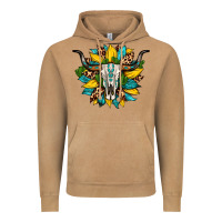 Vintage Camel bull skull gemstone cactus leopard sunflower Vintage Hoodie - Artiststas