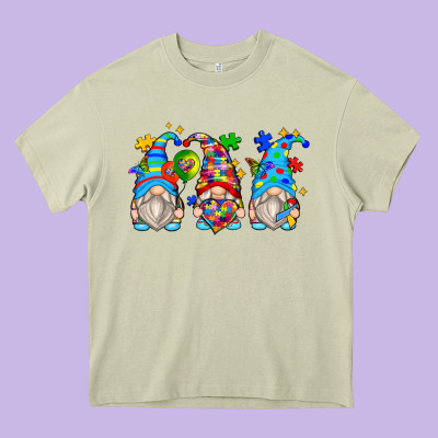 Autism Gnomes Heavy Core Tee Designed By Zillion Design Studio
