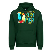Forest Green sweet summer time turquoise yellow Urban Hoodie - CowCowDesign