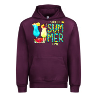 Mauve Wine sweet summer time turquoise yellow Urban Hoodie - CowCowDesign