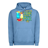 Pigment Pebble Blue sweet summer time turquoise yellow Urban Hoodie - CowCowDesign