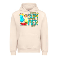 Sandshell sweet summer time turquoise yellow Urban Hoodie - CowCowDesign