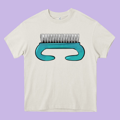 Nail Brush Heavy Core Tee Designed By Barkaloodesign