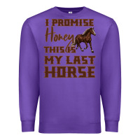 Purple I Promise Honey This Is My Last Horse Premium Sweatshirt - Bettercallsaul