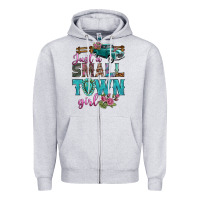 Heather Grey Just A Small Town Girl With Truck Zipper Hoodie - BundleAndBundleShop