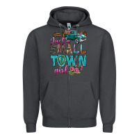 Smoke Just A Small Town Girl With Truck Zipper Hoodie - BundleAndBundleShop