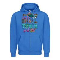 True Royal Just A Small Town Girl With Truck Zipper Hoodie - BundleAndBundleShop