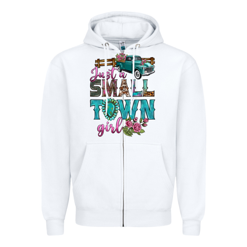 Just A Small Town Girl With Truck Zipper Hoodie by BundleAndBundleShop | Teevron
