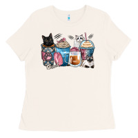 Bone cat coffee cups Ladies Tee - Zillion Design Studio