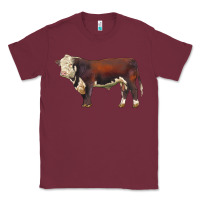 Burgundy hereford bull Classic Tee - LillyAllenDesigns