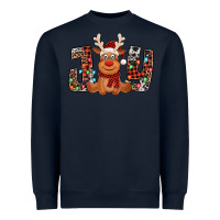 Navy joy christmas reindeer Heavyweight Sweatshirt - Jasminsmagicworld