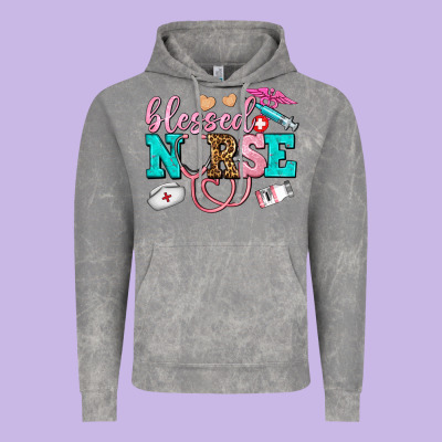 Blessed Nurse Vintage Hoodie Designed By Adodesignshop