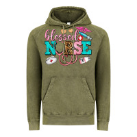 Vintage Olive blessed nurse Vintage Hoodie - AdoDesignShop