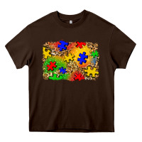 Chocolate Brown autism background Heavy Core Tee - Zillion Design Studio