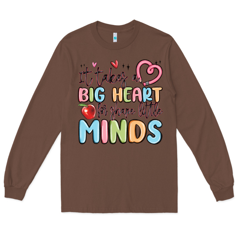 It Takes A Big Heart For Shape Little Minds Long Sleeve Tee by MaliasSmallBusiness | Teevron
