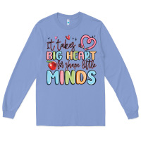 Colony Blue it takes a big heart for shape little minds Long Sleeve Tee - MaliasSmallBusiness
