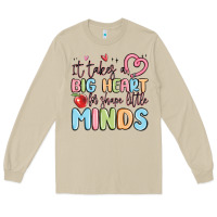 Mushroom it takes a big heart for shape little minds Long Sleeve Tee - MaliasSmallBusiness