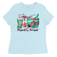 Baby Blue respiratory therapist coffee cups Ladies Tee - Zillion Design Studio