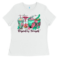 White respiratory therapist coffee cups Ladies Tee - Zillion Design Studio