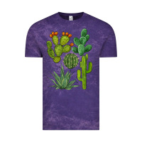 Cloud Purple watercolor cactus bundle preview Vintage Tee - BarkalooDesign