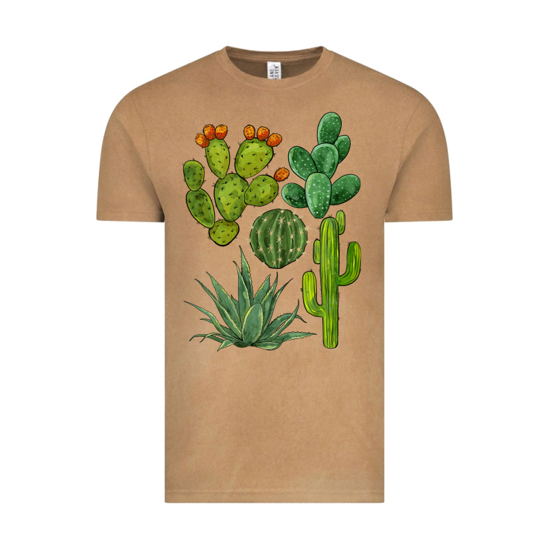 Watercolor Cactus Bundle Preview Vintage Tee by BarkalooDesign | Teevron