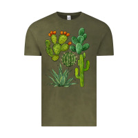 Vintage Olive watercolor cactus bundle preview Vintage Tee - BarkalooDesign