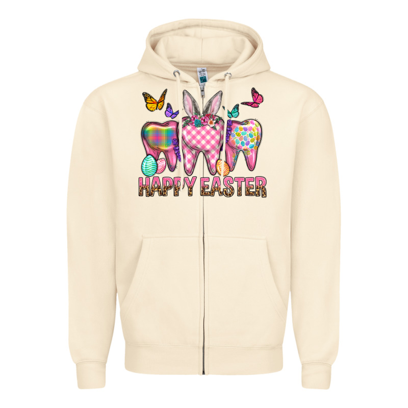 Happy Easter Dental And Egg Zipper Hoodie by BundleAndBundleShop | Teevron