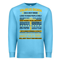 Ocean Blue TAURUS FACTS Premium Sweatshirt - Bettercallsaul