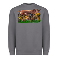 Storm Western Mom With Duroc Pig And Baby Pig Heavyweight Sweatshirt - LillyAllenDesigns
