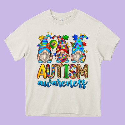 Autism Awareness Gnomes Heavy Core Tee Designed By Zillion Design Studio