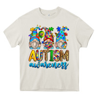 Cream autism awareness gnomes Heavy Core Tee - Zillion Design Studio