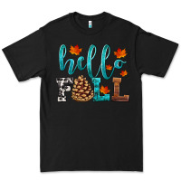 Black hello fall Premium Tee - HRA Design Shop