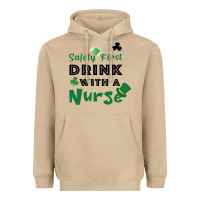 Safety First Drink With A Nurse Heavyweight Hoodie | Teevron