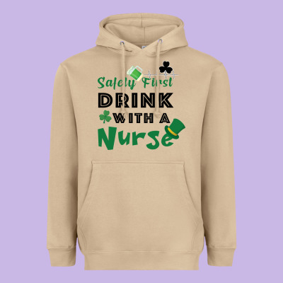 Safety First Drink With A Nurse Heavyweight Hoodie Designed By Bettercallsaul