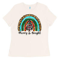Bone merry and bright rainbow christmas Ladies Tee - RanaPortraitStore
