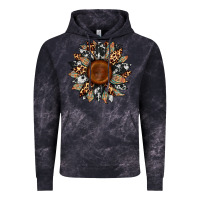 Cloud Black cowhide leopard aztec sunflower Vintage Hoodie - Artiststas