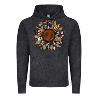 Vintage Black cowhide leopard aztec sunflower Vintage Hoodie - Artiststas