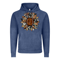 Vintage Denim cowhide leopard aztec sunflower Vintage Hoodie - Artiststas