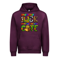 Mauve Wine Who needs luck when you are this cute Urban Hoodie - OliviaCreatesArt