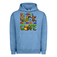 Pigment Pebble Blue Who needs luck when you are this cute Urban Hoodie - OliviaCreatesArt