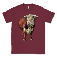 Burgundy hereford bull face Classic Tee - LillyAllenDesigns
