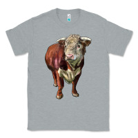 Heather Grey hereford bull face Classic Tee - LillyAllenDesigns