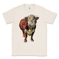 Natural hereford bull face Classic Tee - LillyAllenDesigns