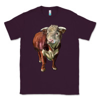 Plum hereford bull face Classic Tee - LillyAllenDesigns