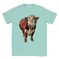 Seafoam hereford bull face Classic Tee - LillyAllenDesigns