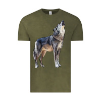 Vintage Olive wolf Vintage Tee - LillyAllenDesigns