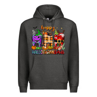 Charcoal Heather Happy Hallothanksmas teeth Premium Hoodie - texasbilliewilder