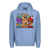 Colony Blue Happy Hallothanksmas teeth Premium Hoodie - texasbilliewilder