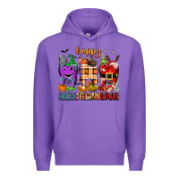 Purple Happy Hallothanksmas teeth Premium Hoodie - texasbilliewilder